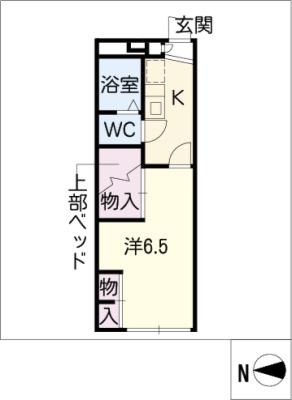 レオパレスのりくらI(1K/1階)の間取り写真