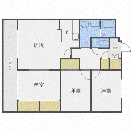 メゾン伏見(3LDK/2階)の間取り写真