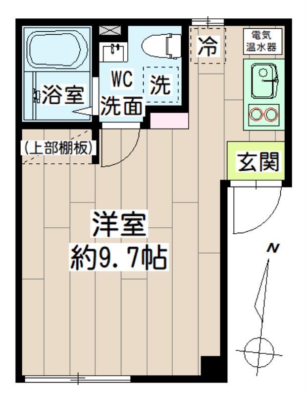 ハレレア横浜反町(ワンルーム/1階)の間取り写真