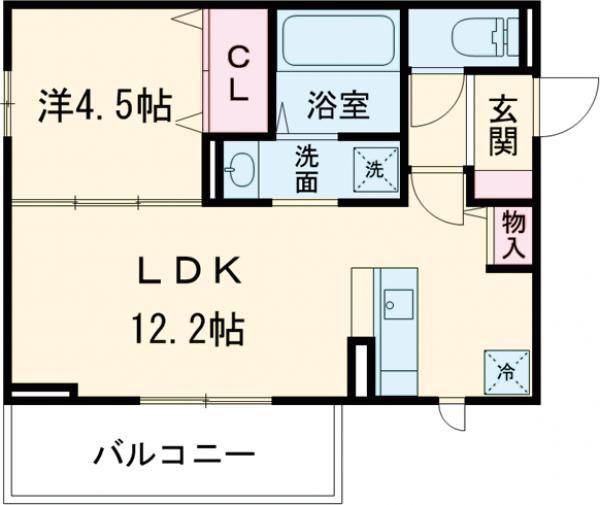イーストプレイス須屋(1LDK/3階)の間取り写真