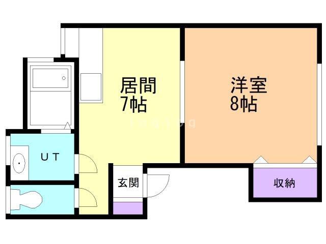フォレストパーク21(1DK/2階)の間取り写真