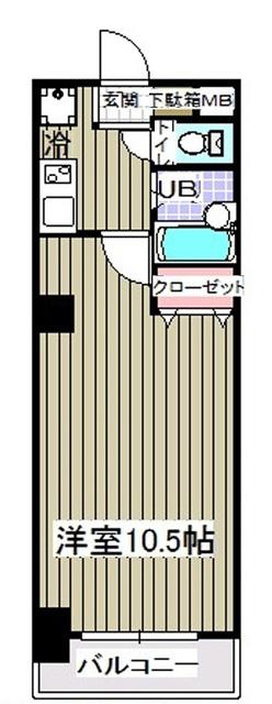 グランピーノ妙典(1K/4階)の間取り写真