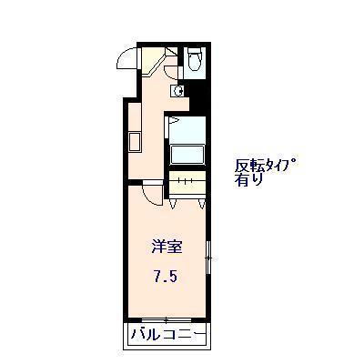 レジデンス弓之町(1K/7階)の間取り写真