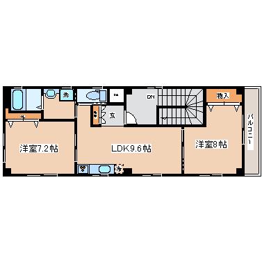 リーフマンション(2LDK/3階)の間取り写真