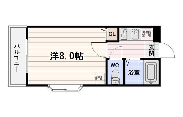 ベイアタゴ21(1K/6階)の間取り写真