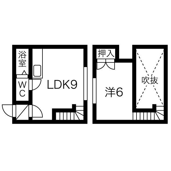 アルページュ参番館(ワンルーム/2階)の間取り写真