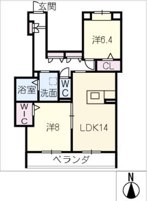 リゾルト本郷(2LDK/3階)の間取り写真