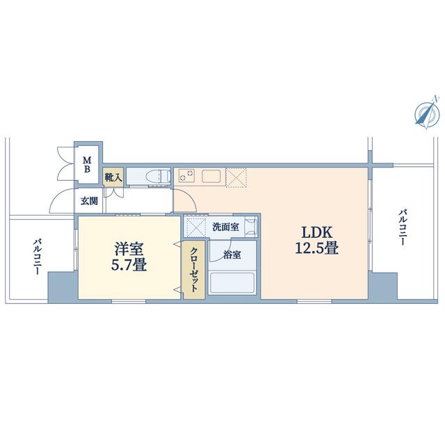 プレジオ豊中(1LDK/8階)の間取り写真
