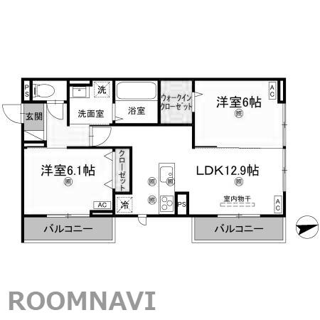 エムフルージュ(2LDK/1階)の間取り写真