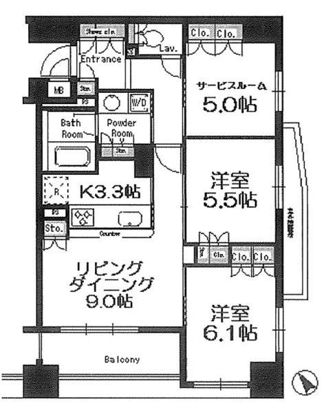 パークキューブ京王八王子Ⅱ(2SLDK/12階)の間取り写真