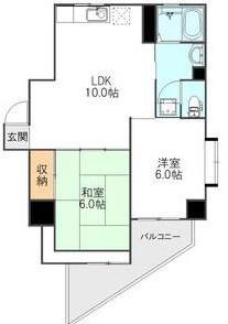 グリーンヒル文京(2LDK/6階)の間取り写真