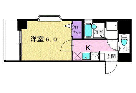 ヴェルデムーロ(1K/9階)の間取り写真