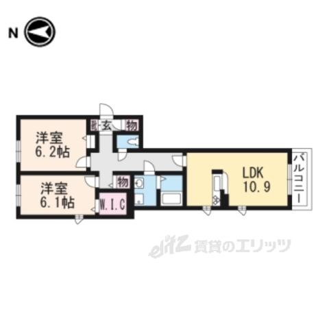 CHERARBRE(2LDK/2階)の間取り写真