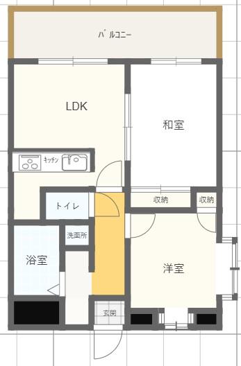 リバティプレイス(2LDK/1階)の間取り写真
