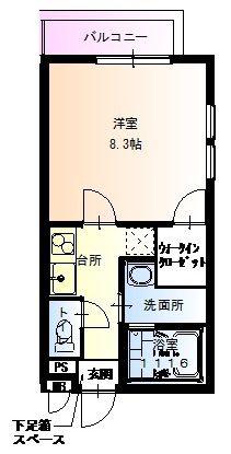 フジパレス下新庄V番館(1K/3階)の間取り写真