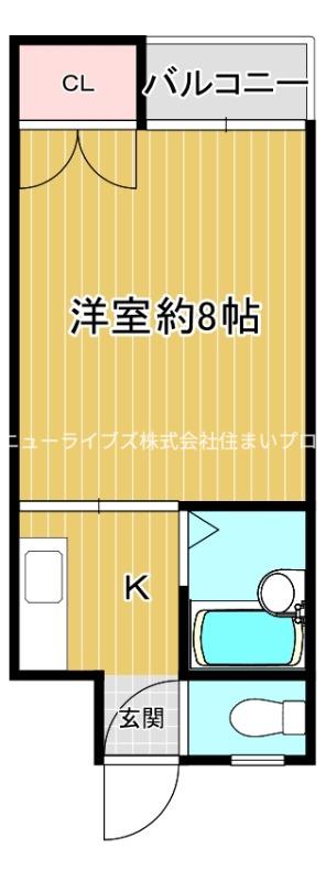 エストゥディオ(1K/1階)の間取り写真