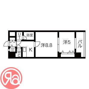 THE MUSIC COURT(2K/2階)の間取り写真