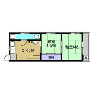ナカジョウマンション(2DK/2階)の間取り写真