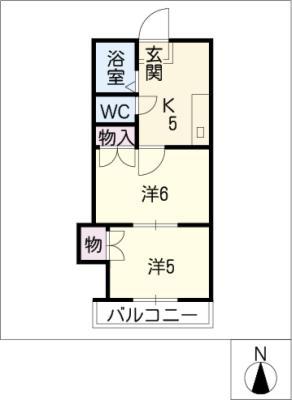 DEAR DREAM S(2DK/1階)の間取り写真