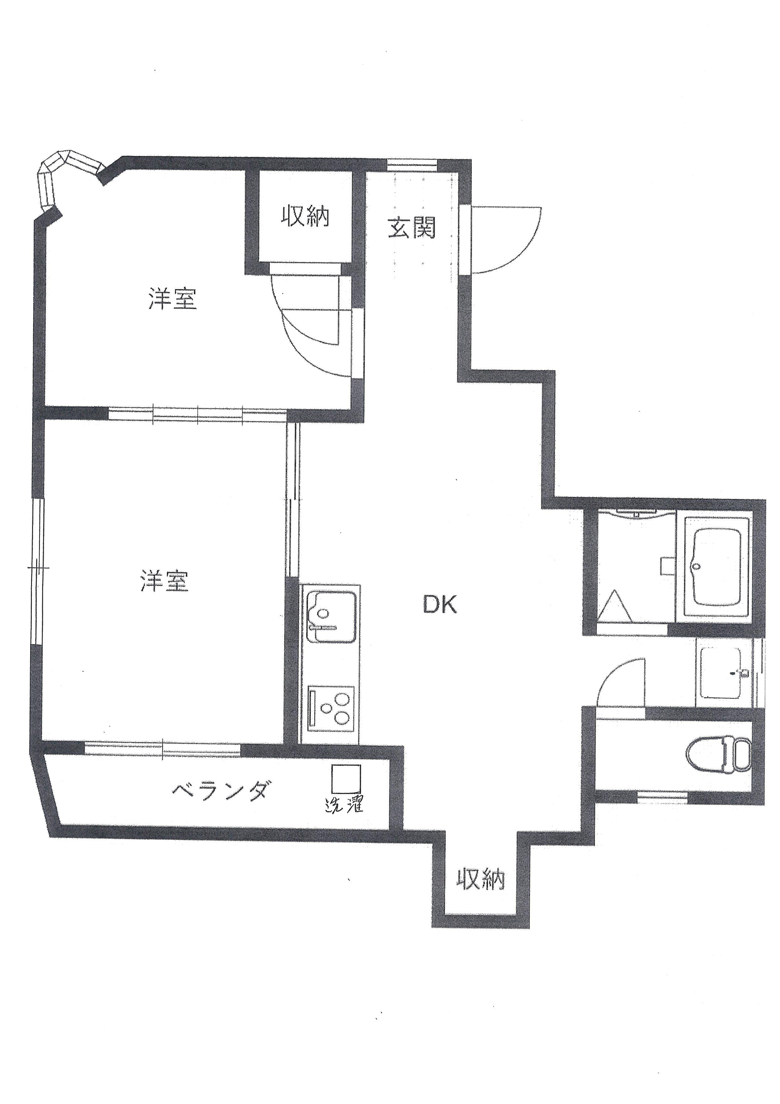 ギャラリー21(2DK/2階)の間取り写真