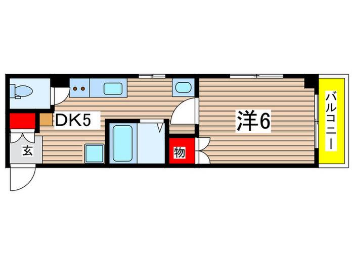 パ-クマンション日吉(1DK/2階)の間取り写真