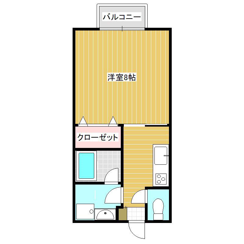 エミネントハイツ(1K/1階)の間取り写真