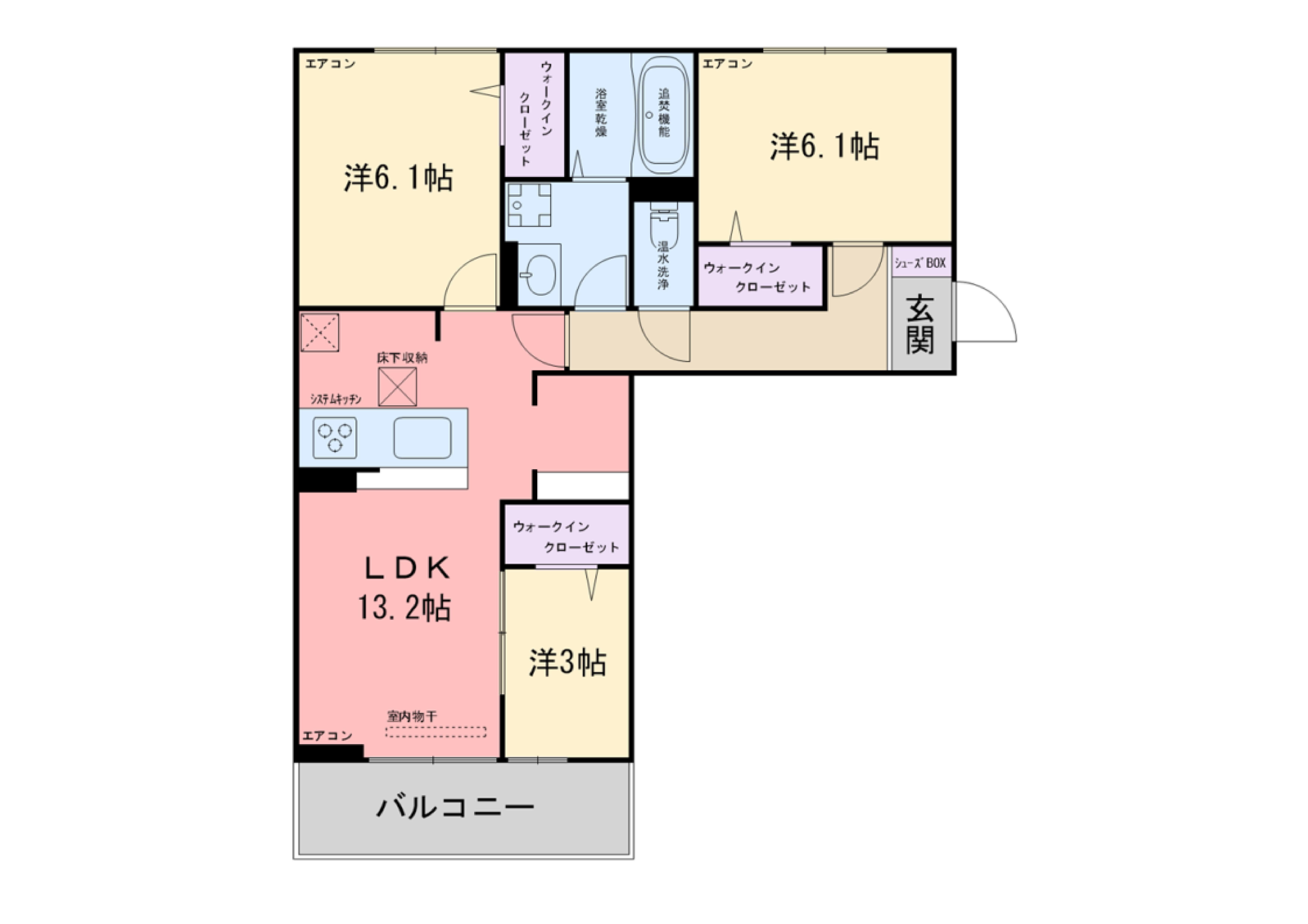 イルマーレIV(3LDK/2階)の間取り写真