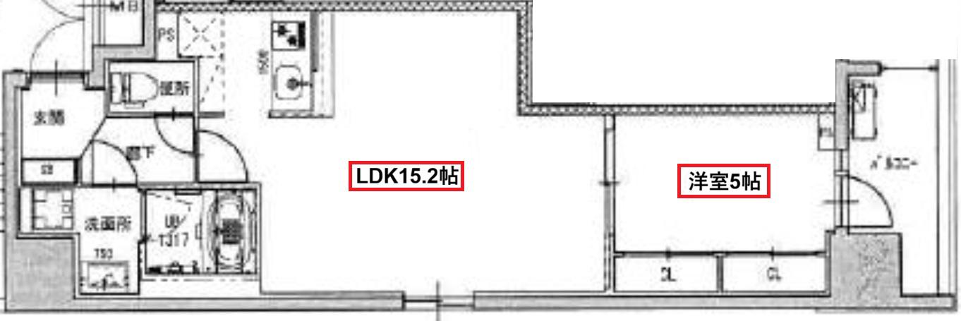 PARK LANE KUJO(1LDK/8階)の間取り写真