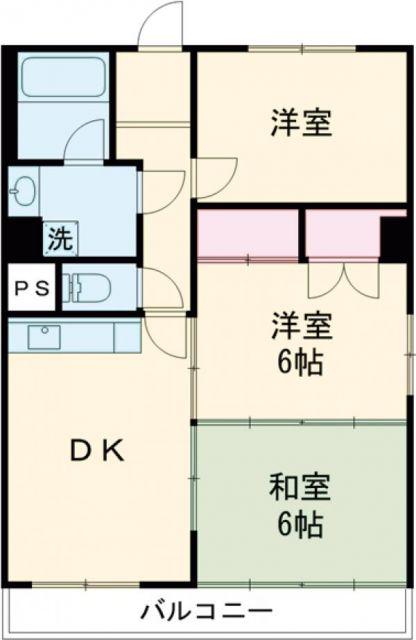 日高ビル(3DK/3階)の間取り写真