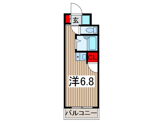 蕨パークプラザC棟(ワンルーム/4階)の間取り写真