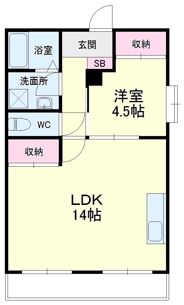 トキワメゾン(1LDK/1階)の間取り写真