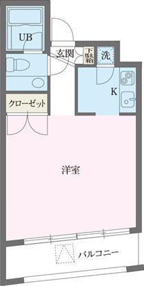 パークフロント西新宿(ワンルーム/9階)の間取り写真