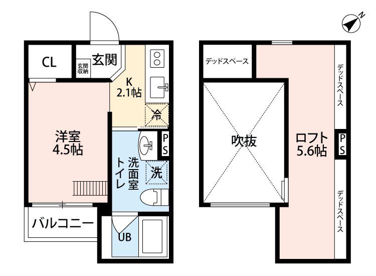 SECRETARIAT(ワンルーム/2階)の間取り写真