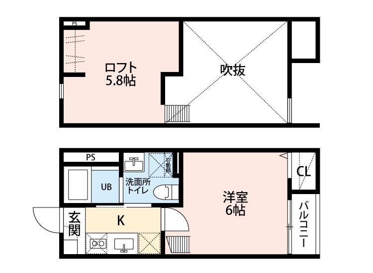 EPO諏訪町メゾン(1K/1階)の間取り写真