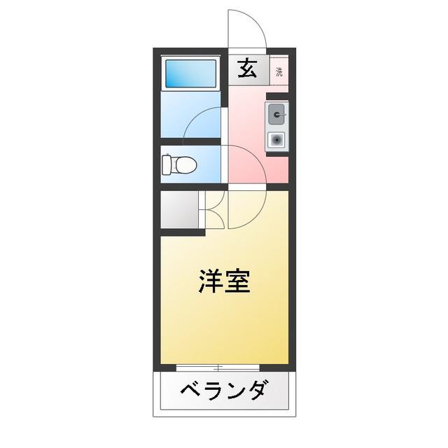 ΑNEXTステージ(1K/2階)の間取り写真