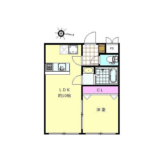 ブルドッグフランセ駒沢(1LDK/4階)の間取り写真