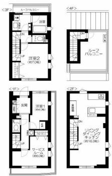 リムテラス駒場(2LDK/1階)の間取り写真