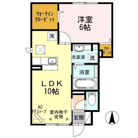 フェリーチェ(1LDK/1階)の間取り写真