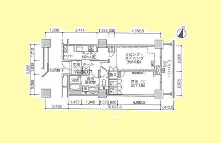 Jタワー西大井イーストタワー(1LDK/24階)の間取り写真