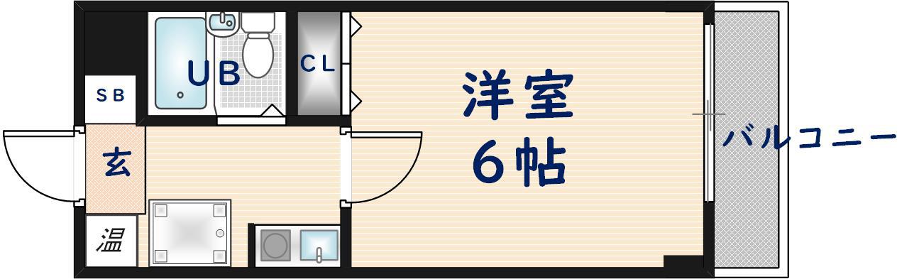 リバティーライフ(1K/3階)の間取り写真