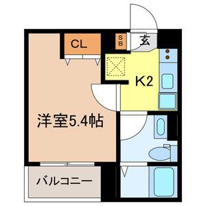 IXO浅間町(1K/3階)の間取り写真