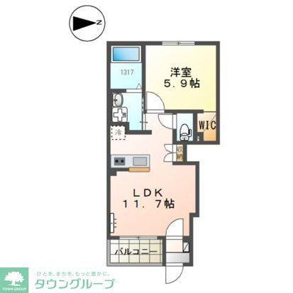 シエル エトワール(1LDK/1階)の間取り写真