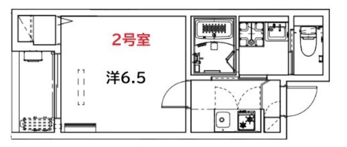 LE DE LA MAIN ELEVEE HIGASHIURAWA(1K/1階)の間取り写真