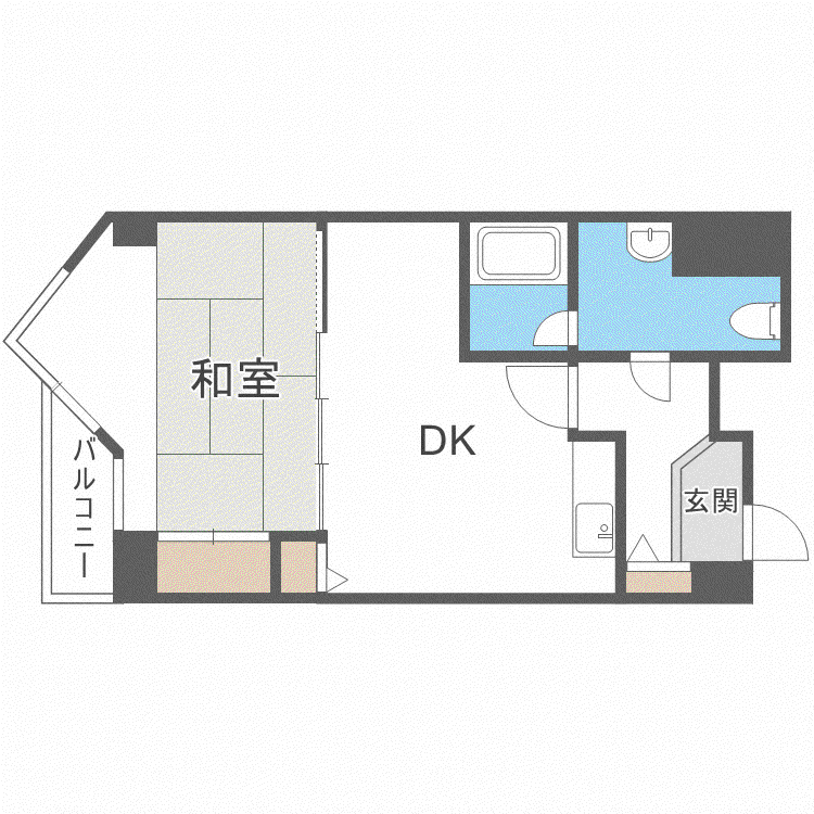 INOVE札幌資生館前(1LDK/6階)の間取り写真