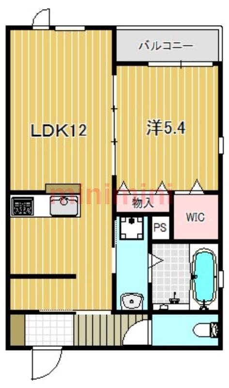メリーメゾン(1LDK/1階)の間取り写真