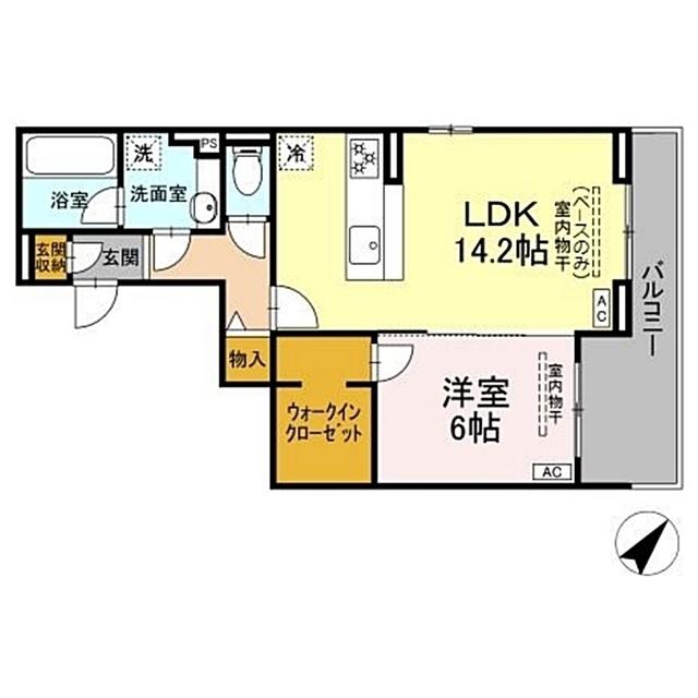 SHINE FORT(1LDK/3階)の間取り写真