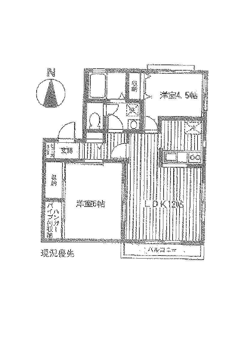 アルエット岸根(2LDK/2階)の間取り写真