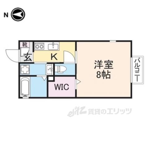 ヴィラコスモ(1K/2階)の間取り写真