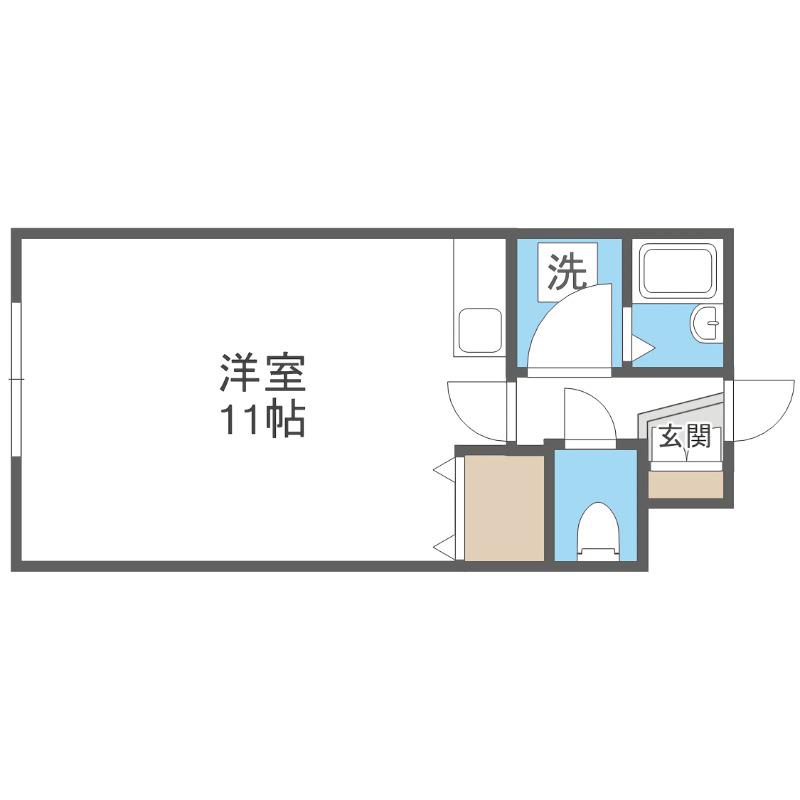 TDKビル(ワンルーム/4階)の間取り写真