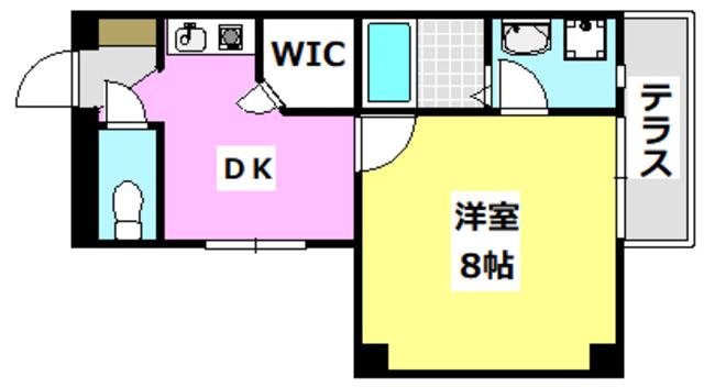 A-1マンション薩摩(1DK/1階)の間取り写真